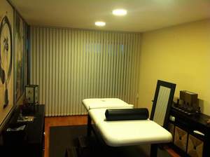 Cortina vertical en clinica