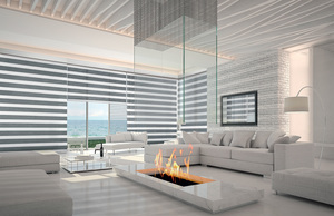 Salon con cortinas Neolux Bandalux