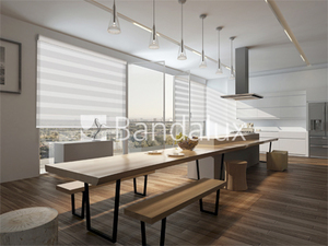 Comedor con cortinas bandalux Noche-díx